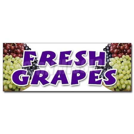 FRESH GRAPES DECAL Sticker Organic Picked White Purple Red Green Local